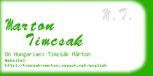 marton timcsak business card